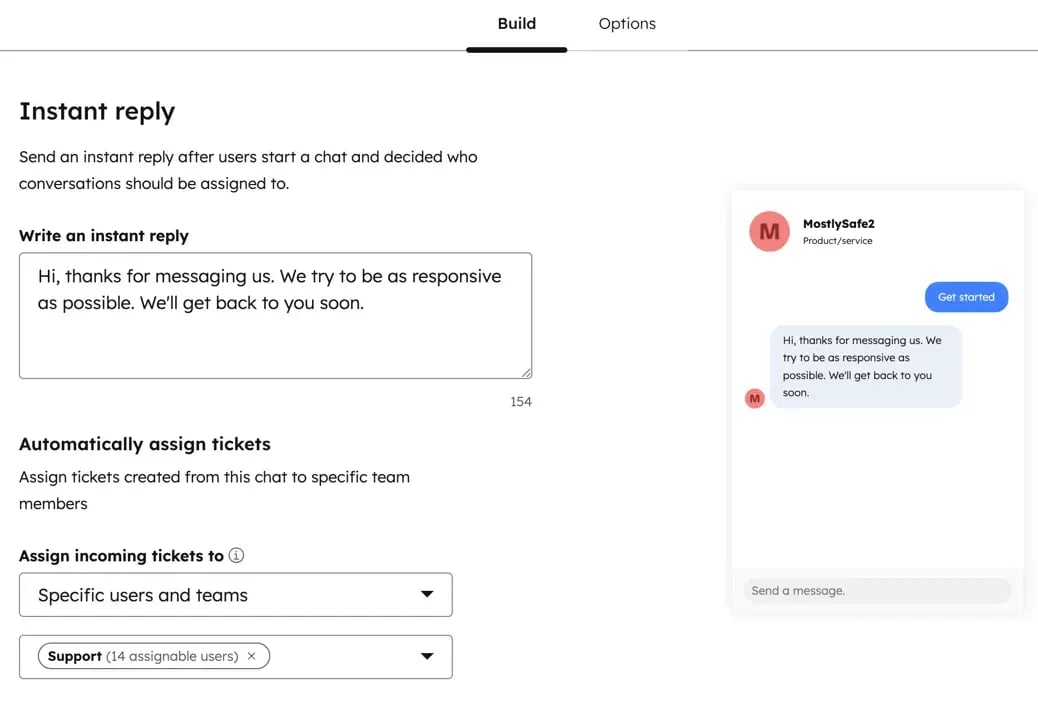 HubSpot Live Chat