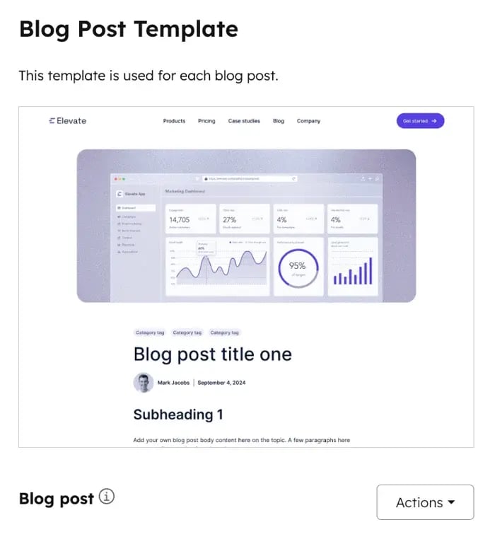 HubSpot Blog Templates