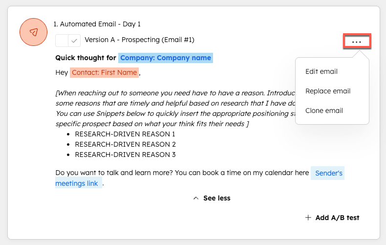 Email Template & Sequence Training