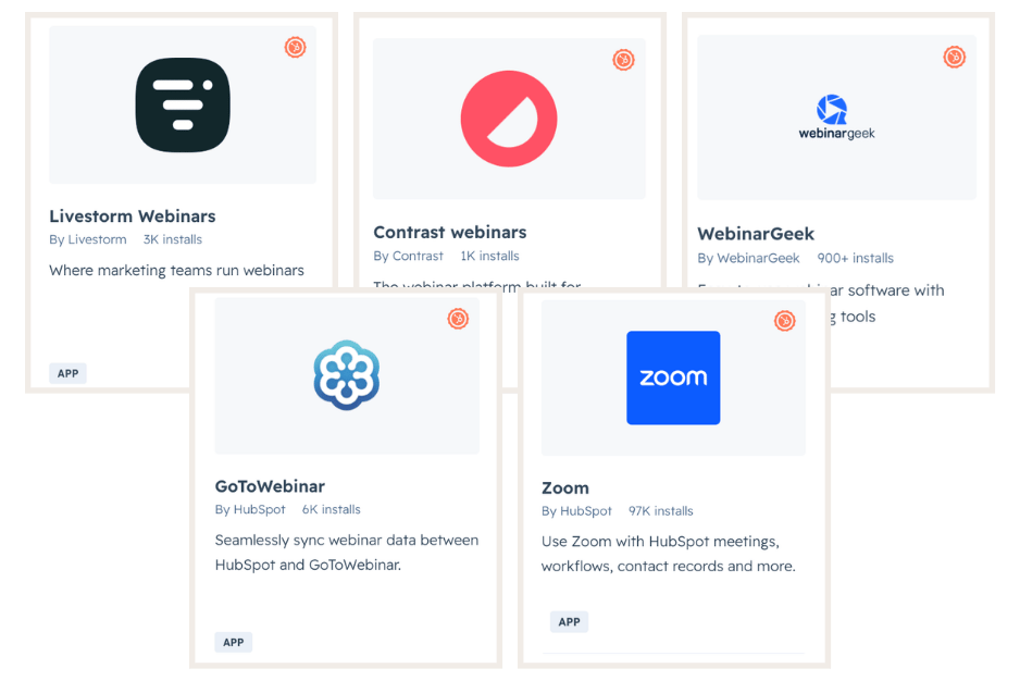 HubSpot Webinar Integrations