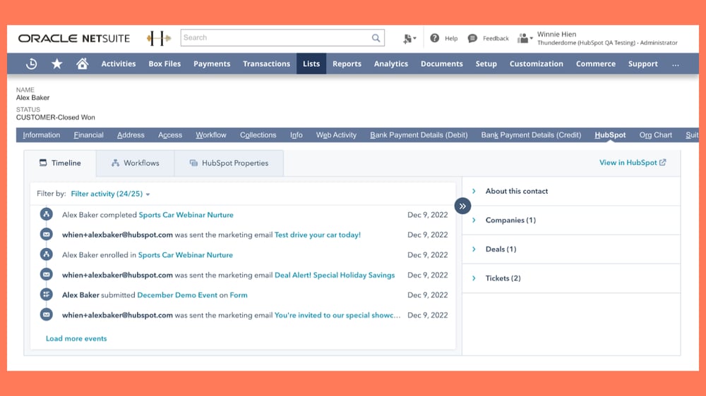 HubSpot NetSuite Integration