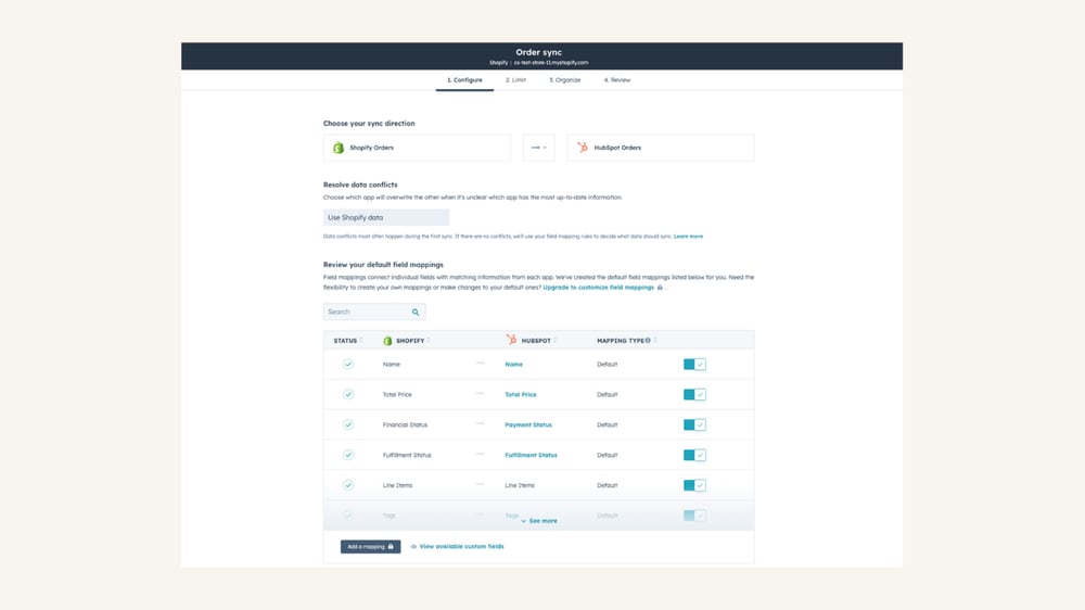 HubSpot Shopify Integration